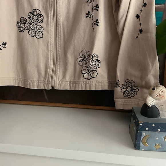 Y2K Floral Embroidered Women's Jacket Medium One Size - Picture 8 of 16